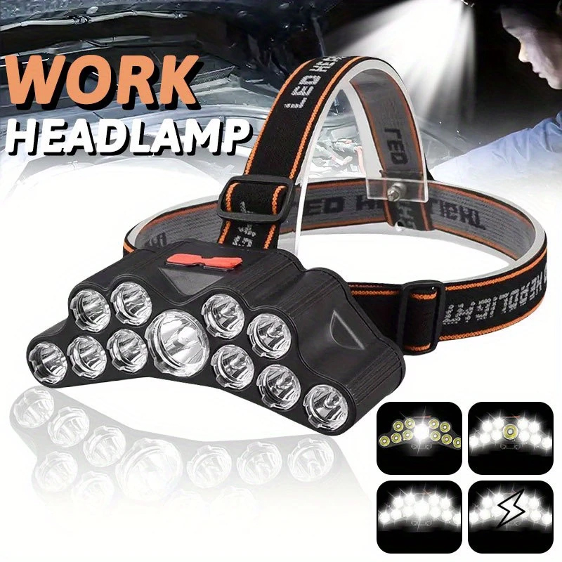 Fish Finder Battery - Linterna frontal de 11 LED, lámpara