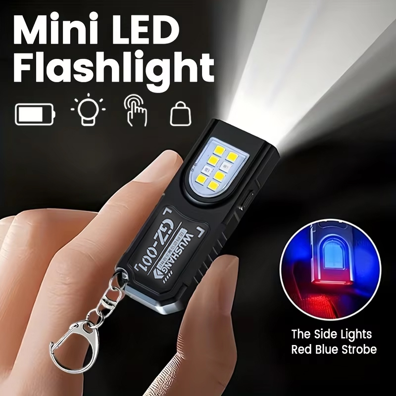 Fishing Light - Linterna con llavero multifuncional, minilinterna recargable