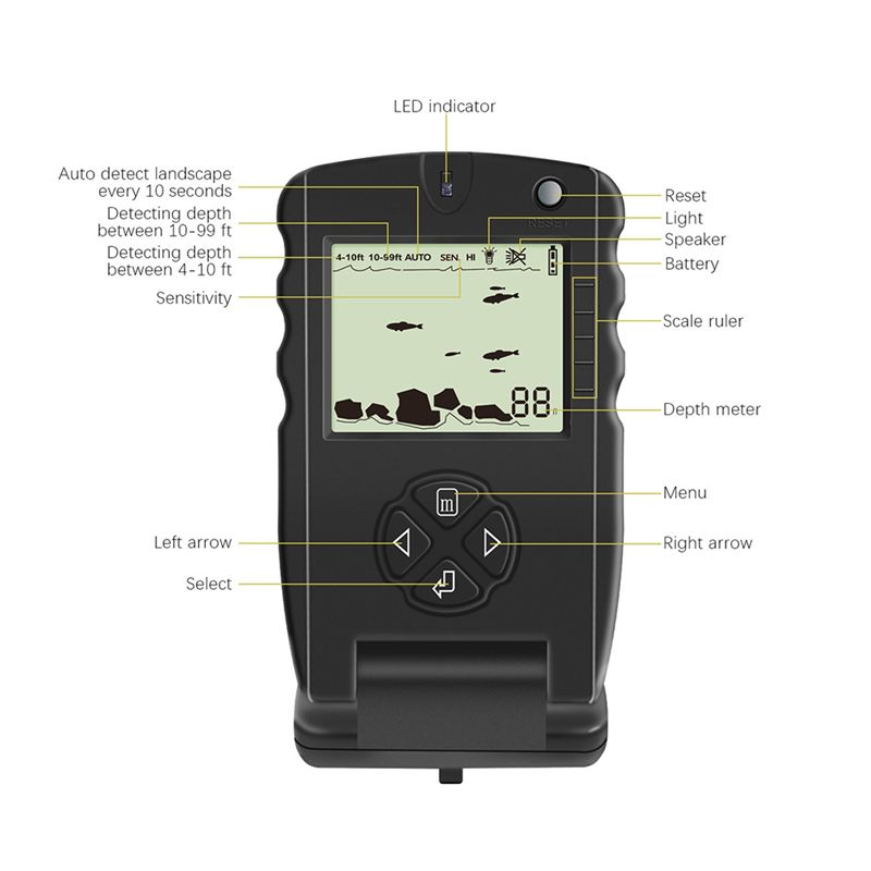 Nuevo Buscador de Peces Portát - Fish Finder Transducer reseña y precio