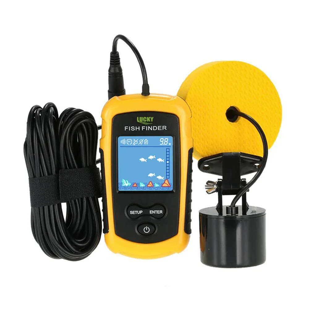 Lucky LCD pantalla a Color por - Fish Finder Transducer reseña y precio