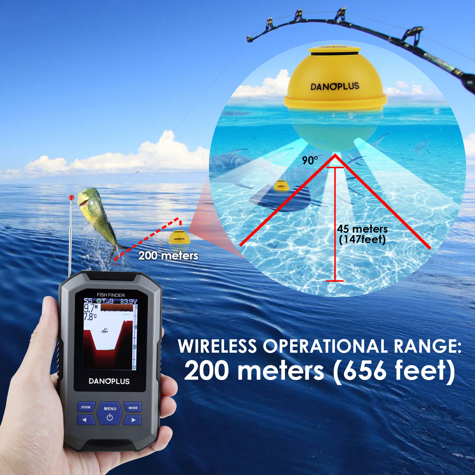 Sensor sonar inalámbrico Fish  - Fish Finder reseña y precio