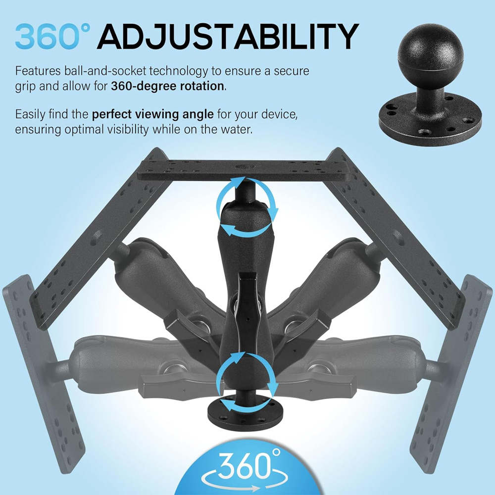 Soporte de aluminio para sonda - Fish Finder Mount reseña y precio