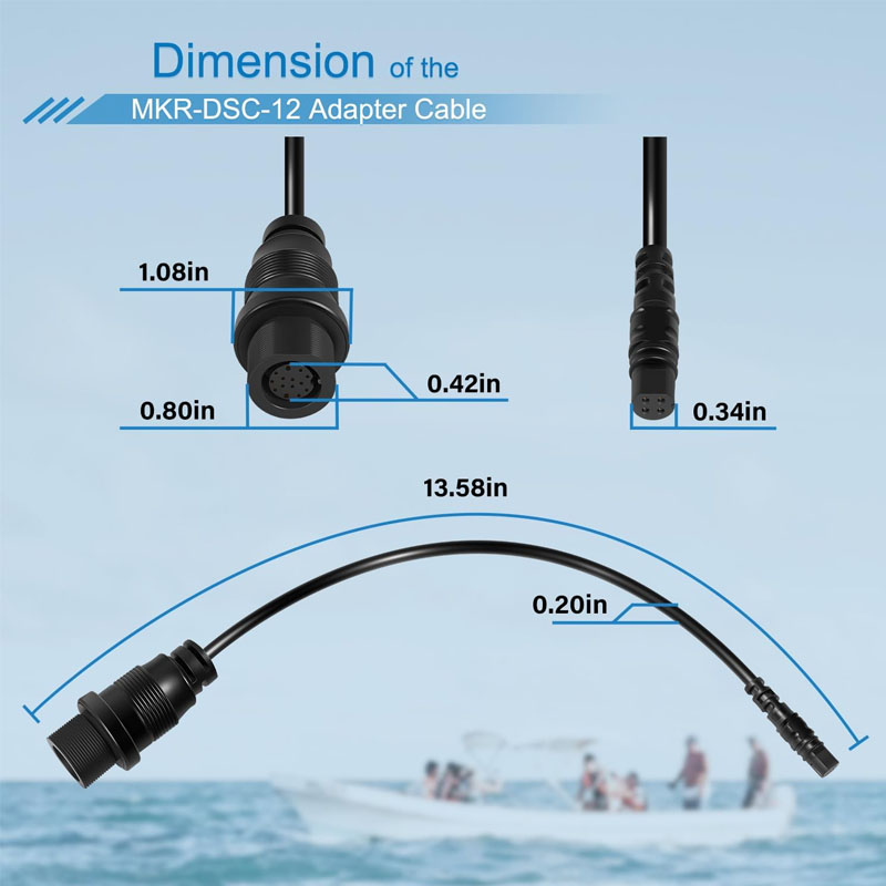 1852081 MKR-DSC-12 Cable adapt - Fish Finder Cable reseña y precio