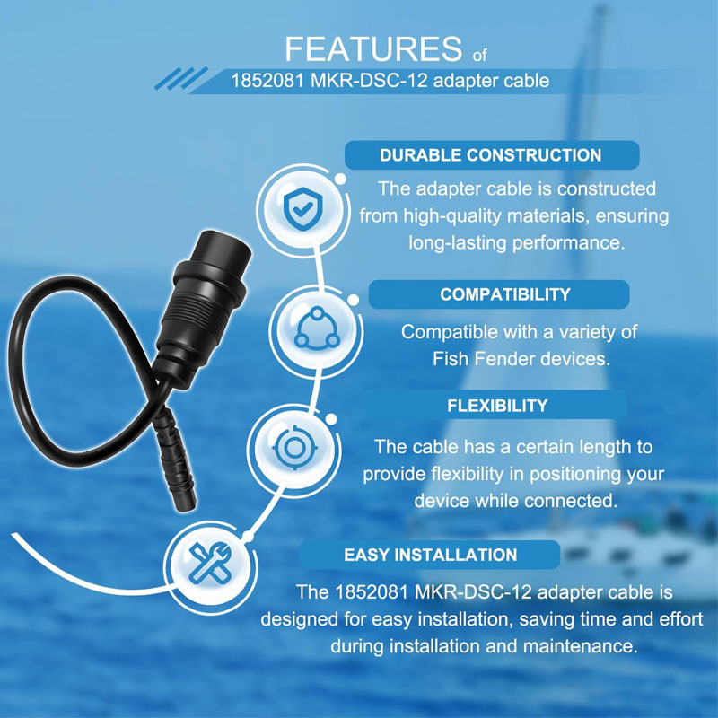 1852081 MKR-DSC-12 Cable adapt - Fish Finder Cable reseña y precio